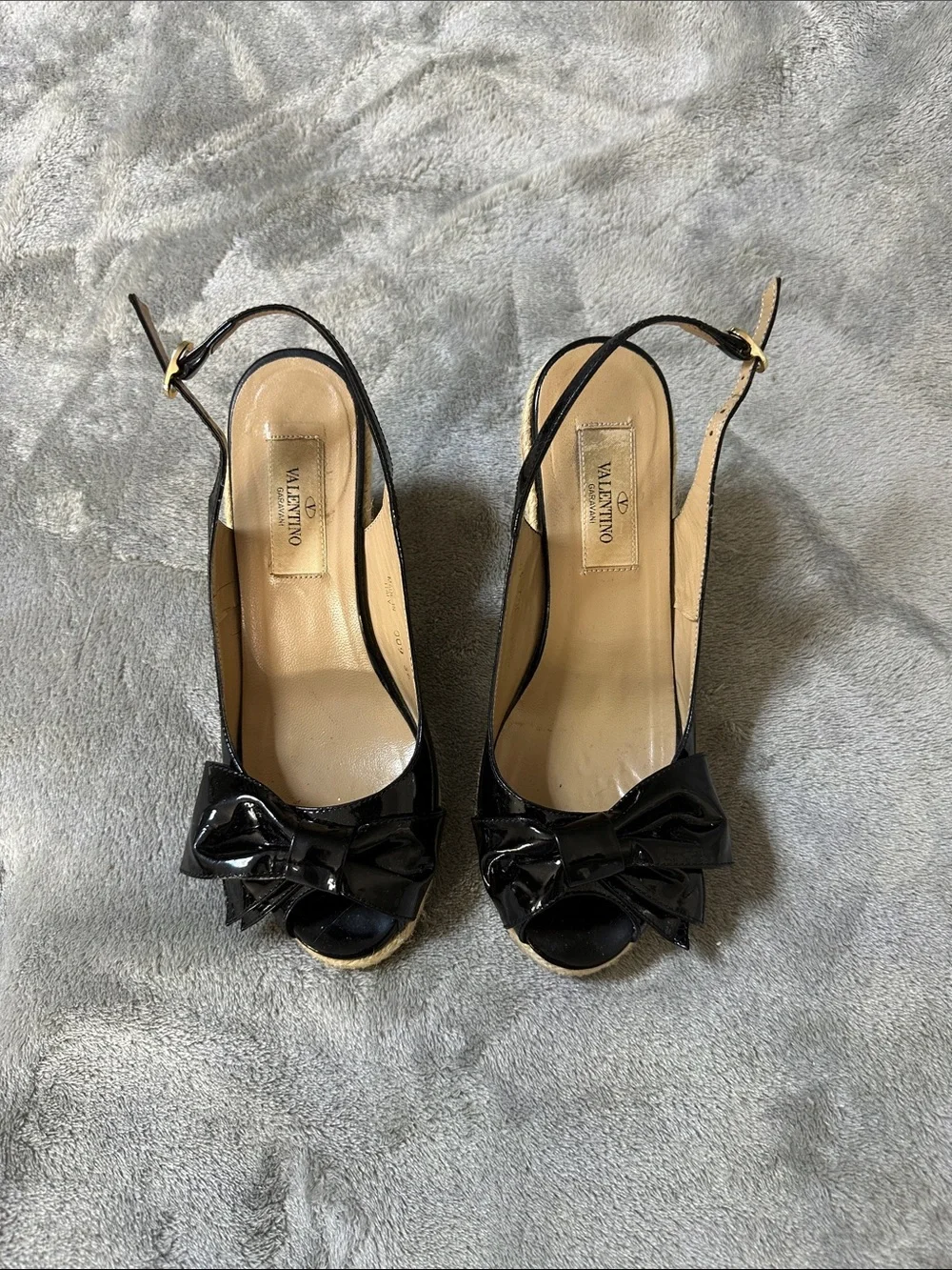 Valentino patent leather espadrilles